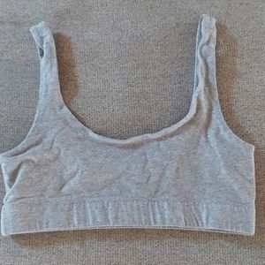 Pact Gray Organic cotton bralette